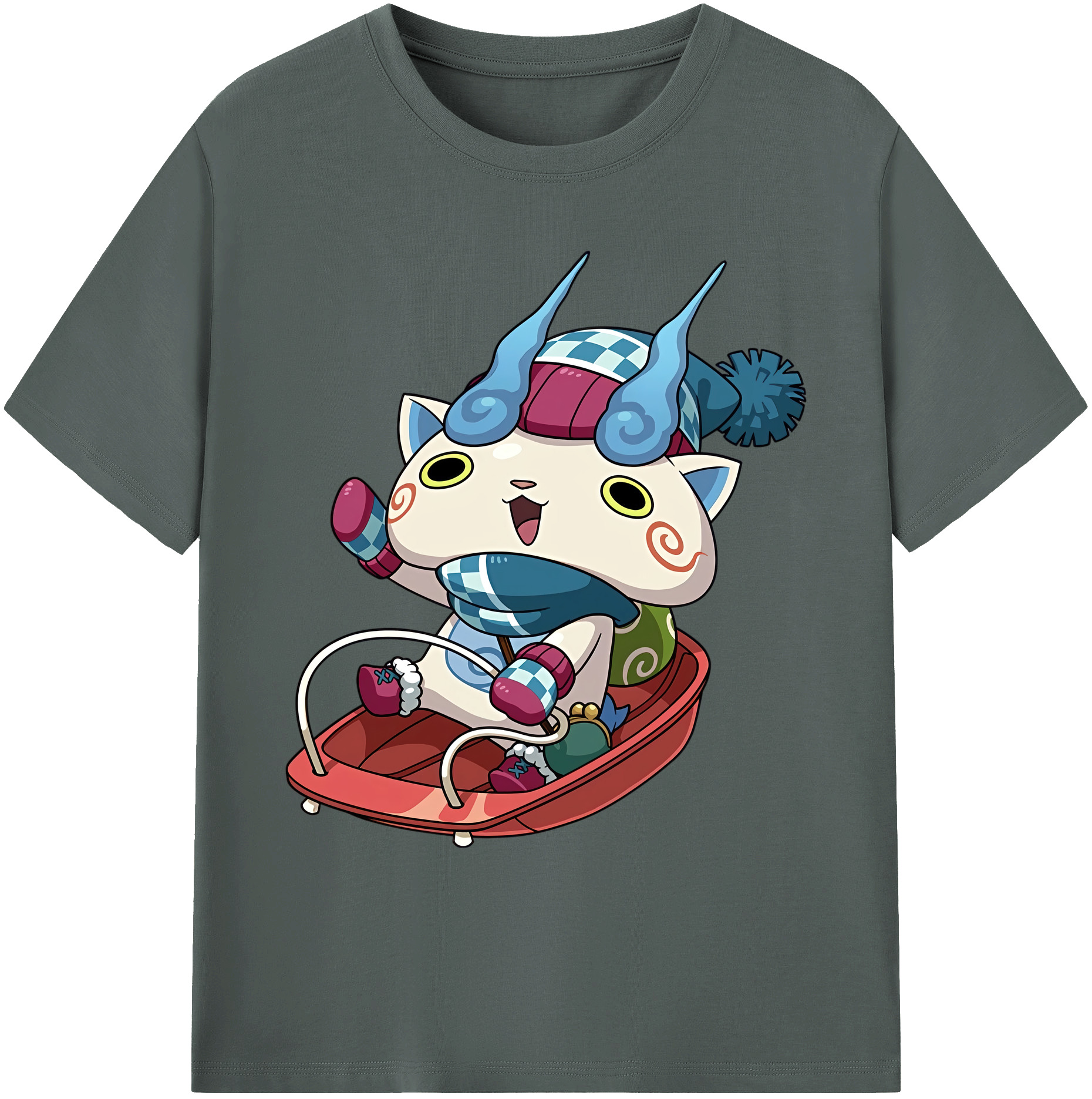 （画像用） 妖怪ウォッチ Yo-kai Watch 綿100％ メンズ半袖Tシャツ｜肌触りやわらか＆通気性